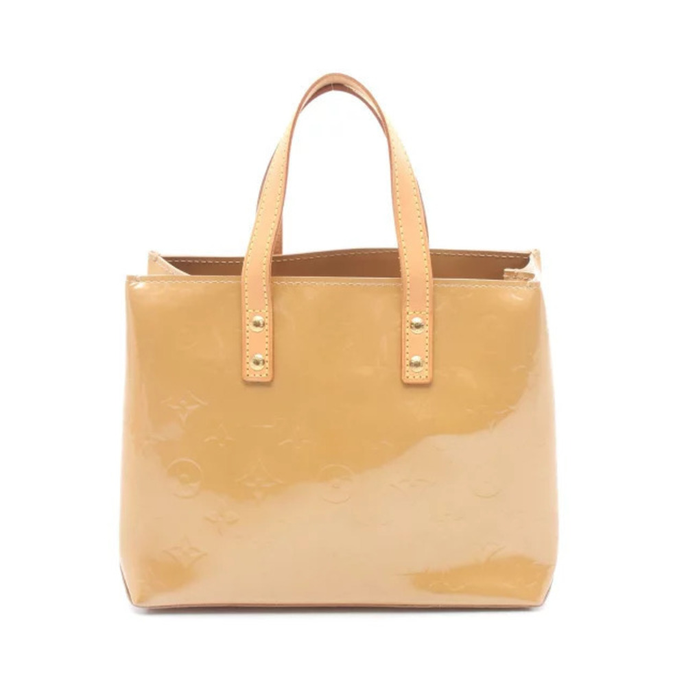 Louis Vuitton Lead Handbag Leather Vernis Beige Cream